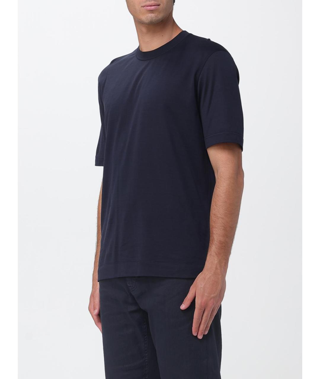 ZEGNA Синяя футболка, фото 4