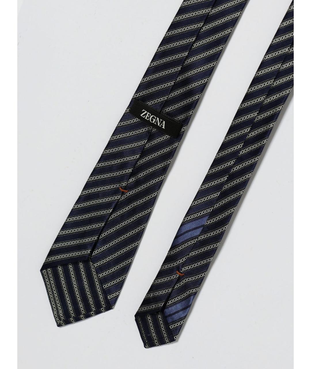 ZEGNA Синий шелковый галстук, фото 2