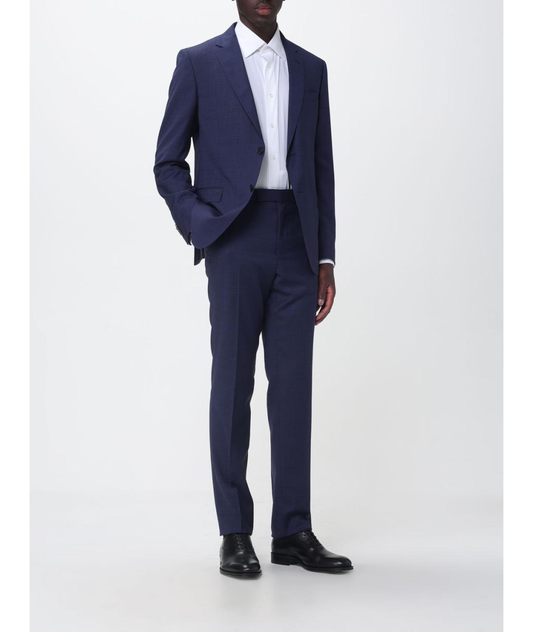 ZEGNA Синий повседневный костюм, фото 2