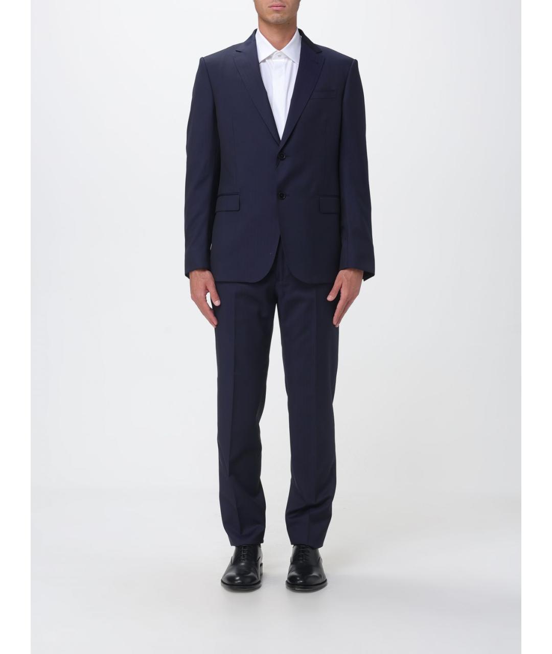 ZEGNA Темно-синий классический костюм, фото 7