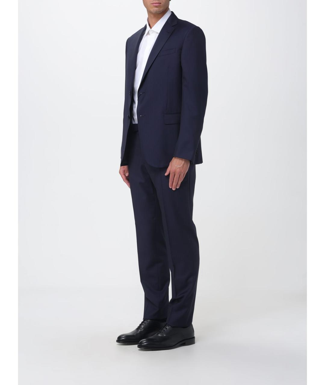 ZEGNA Темно-синий классический костюм, фото 4