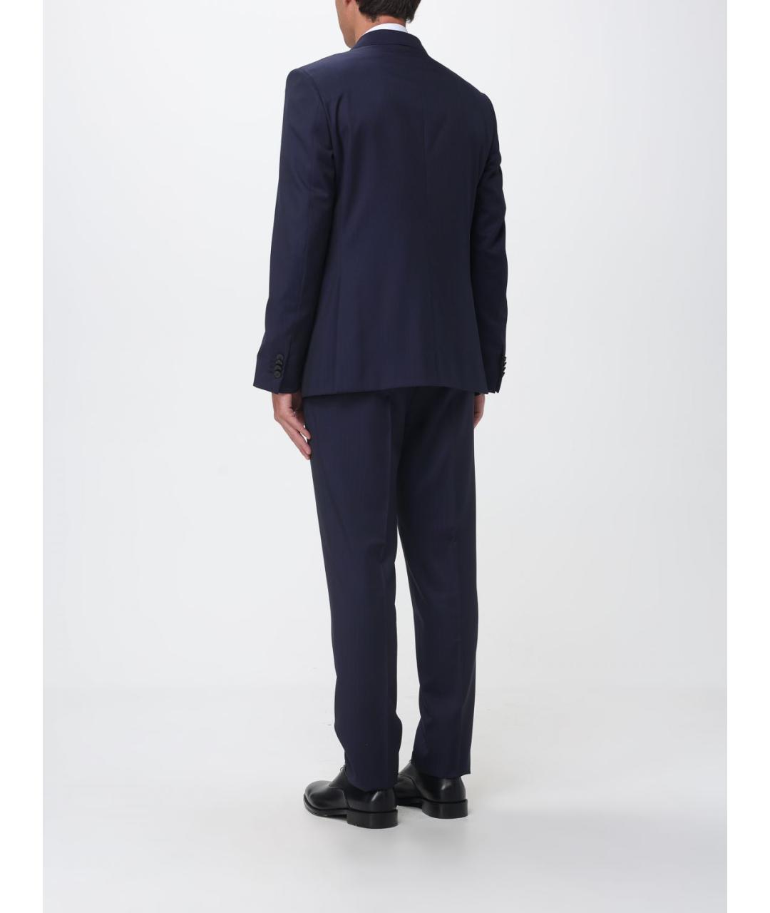 ZEGNA Темно-синий классический костюм, фото 3