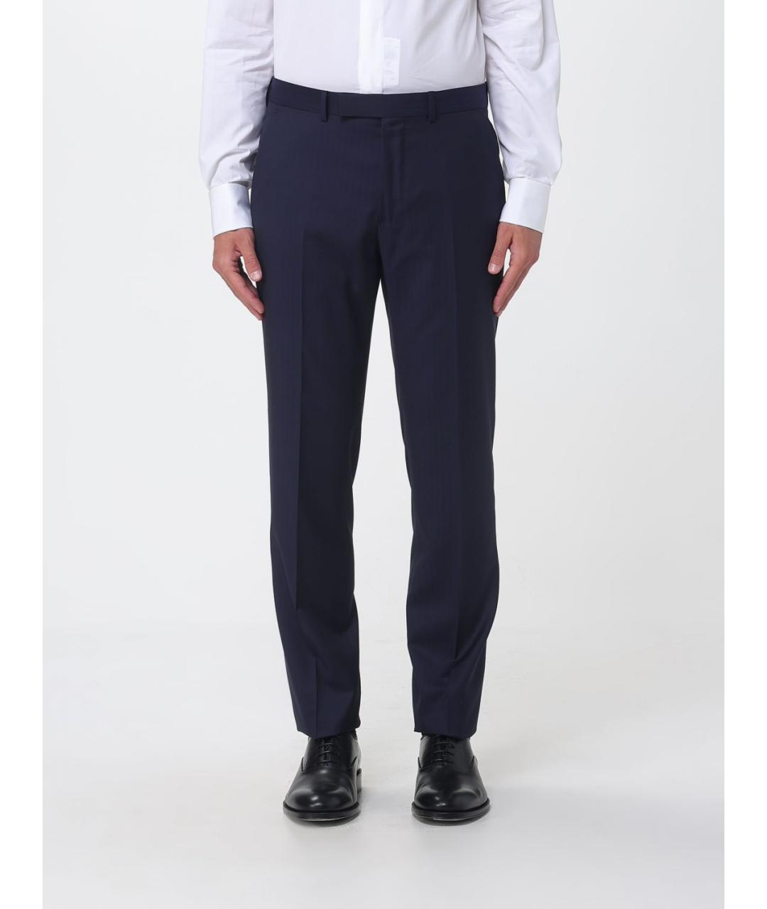 ZEGNA Темно-синий классический костюм, фото 6