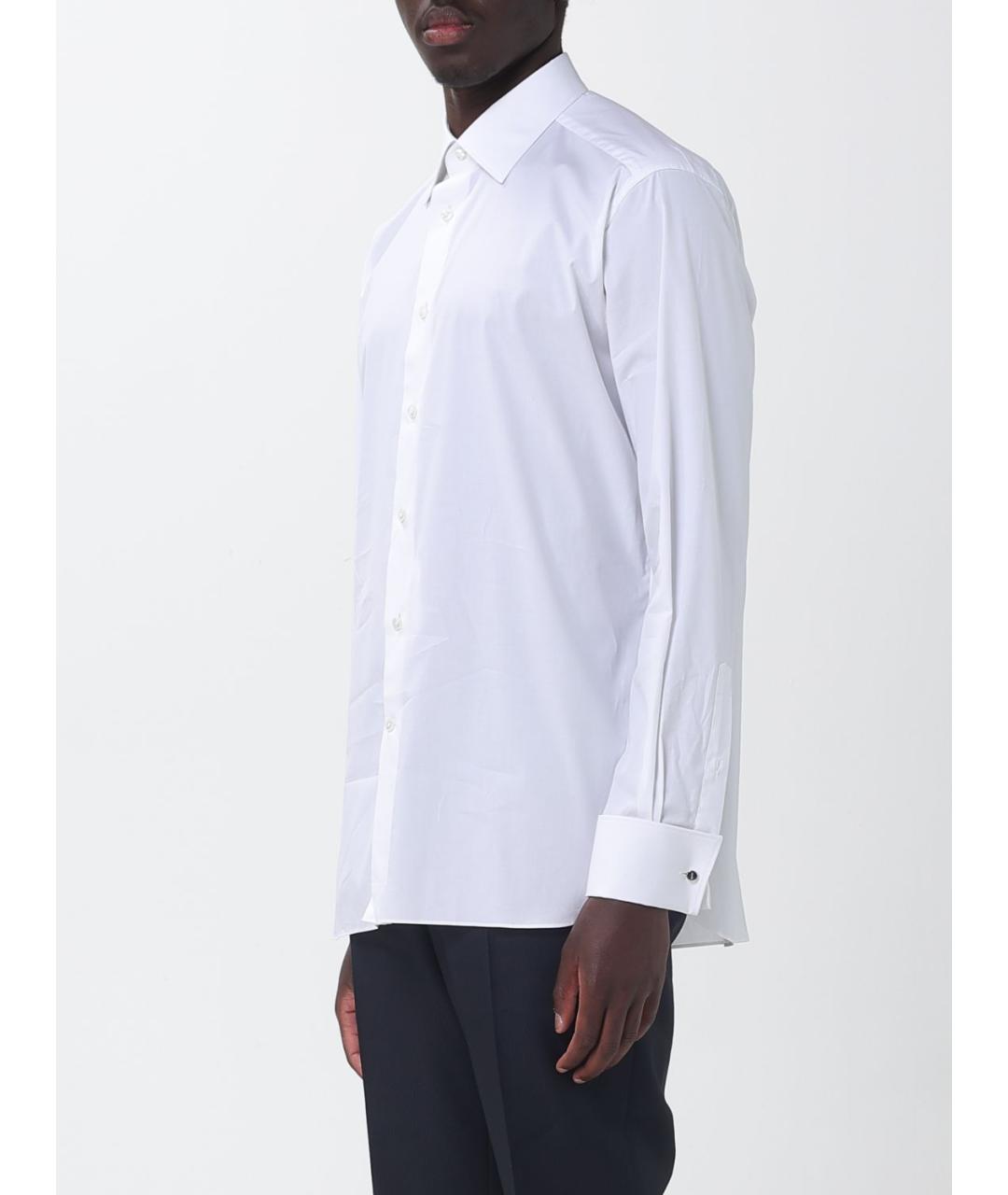 ZEGNA Белая хлопковая кэжуал рубашка, фото 4