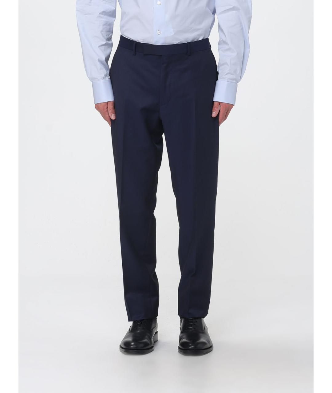 ZEGNA Темно-синий классический костюм, фото 6