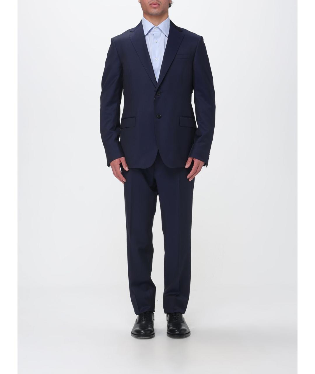 ZEGNA Темно-синий классический костюм, фото 7