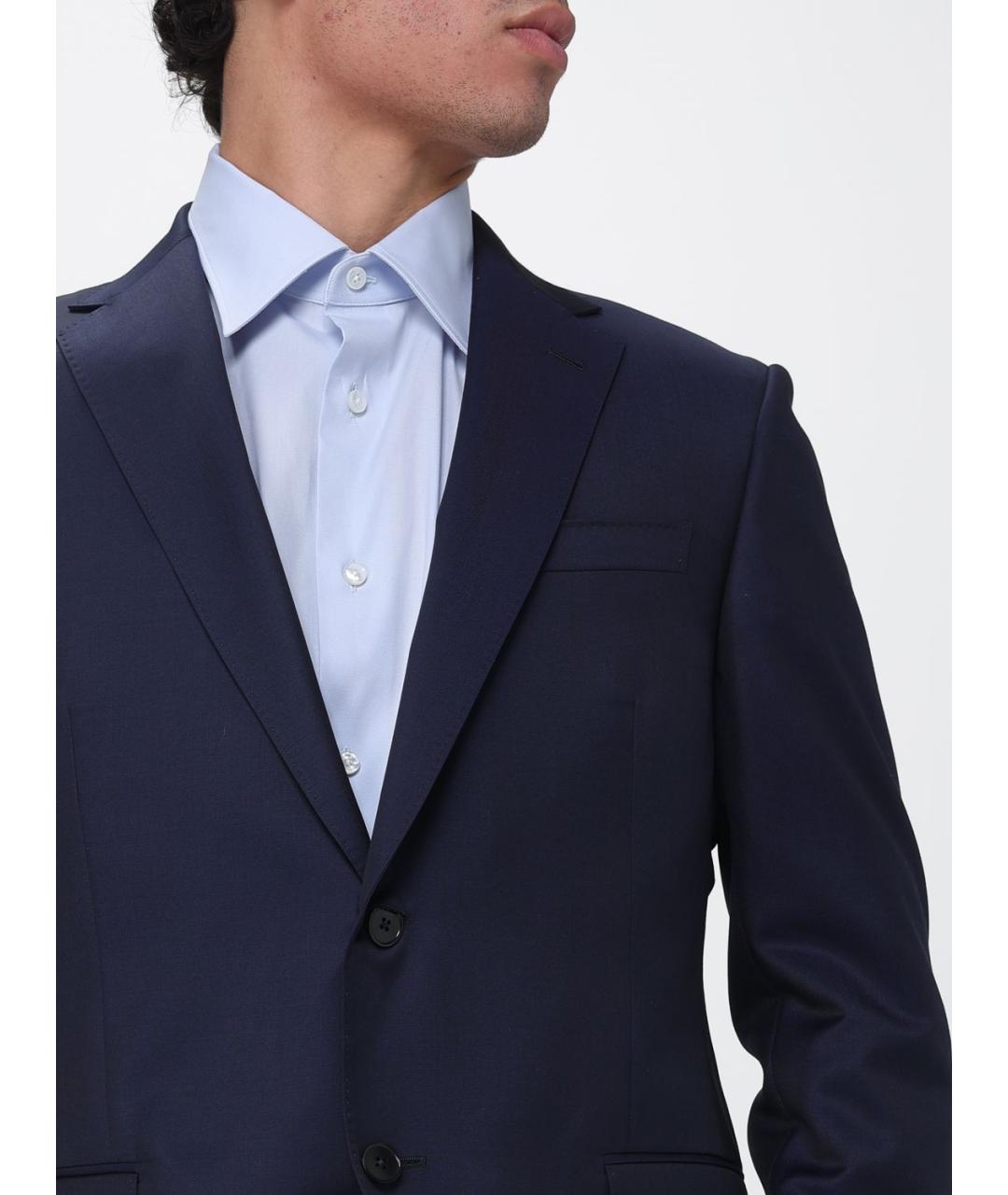 ZEGNA Темно-синий классический костюм, фото 5