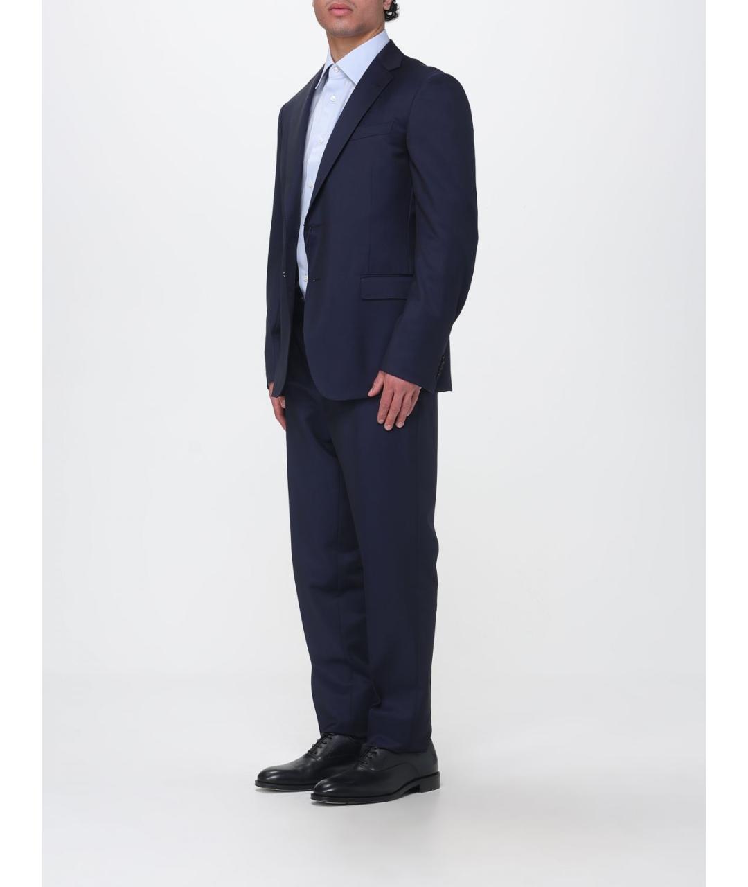 ZEGNA Темно-синий классический костюм, фото 4