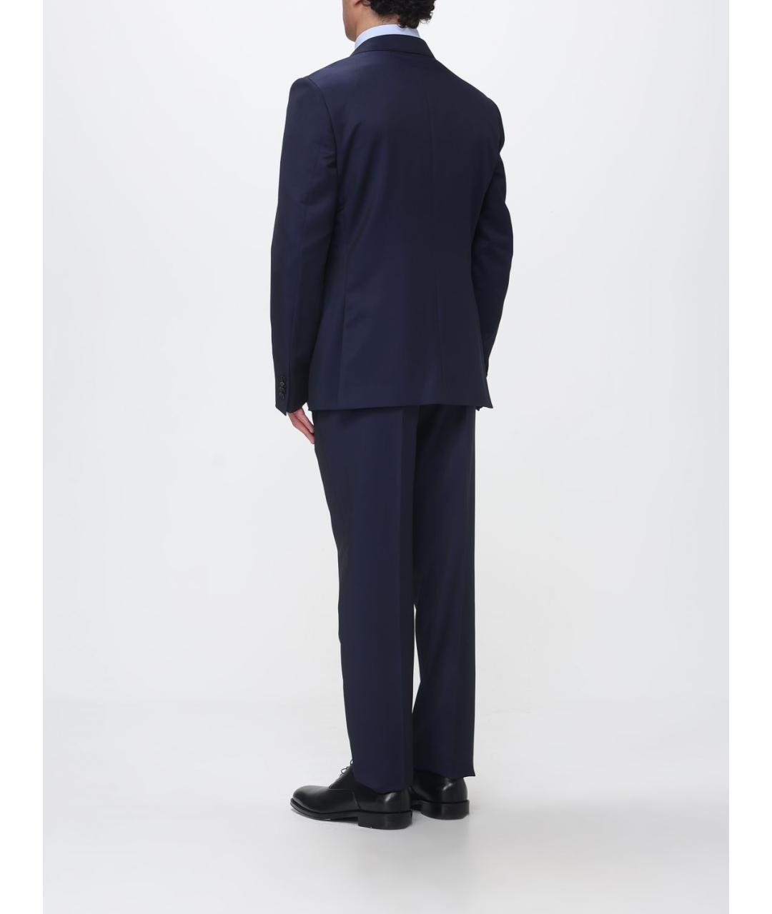 ZEGNA Темно-синий классический костюм, фото 3