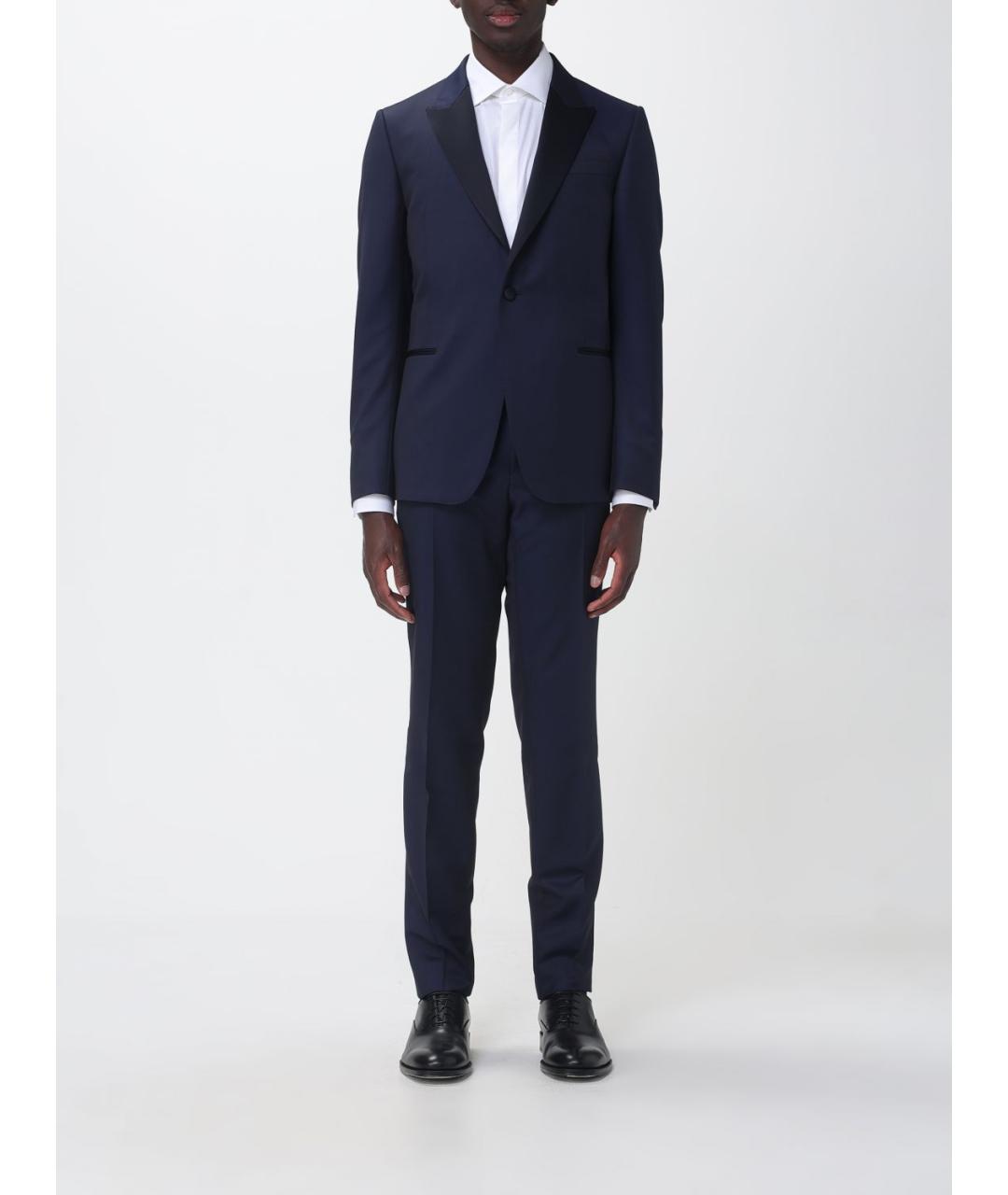ZEGNA Темно-синий классический костюм, фото 5