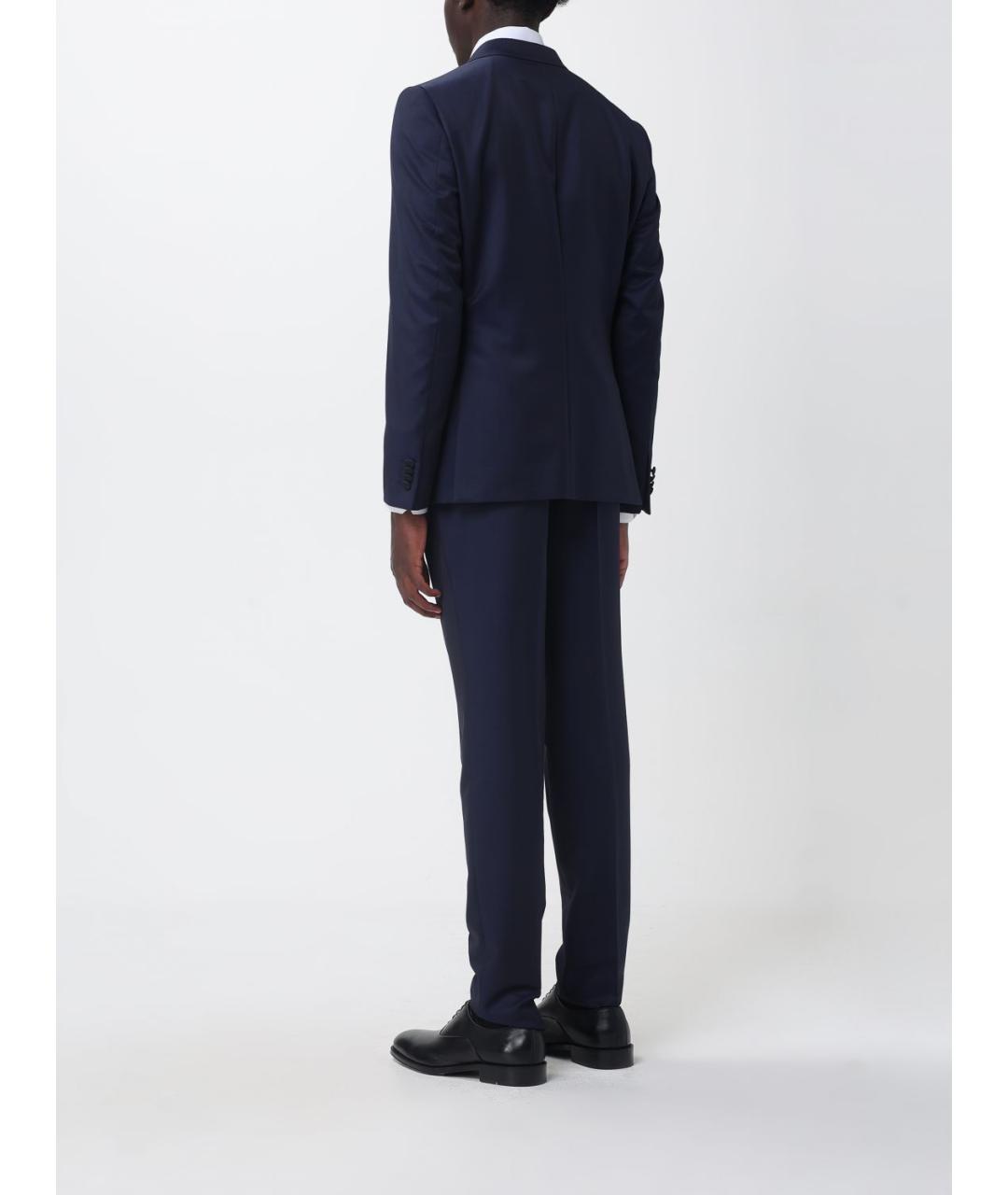 ZEGNA Темно-синий классический костюм, фото 7