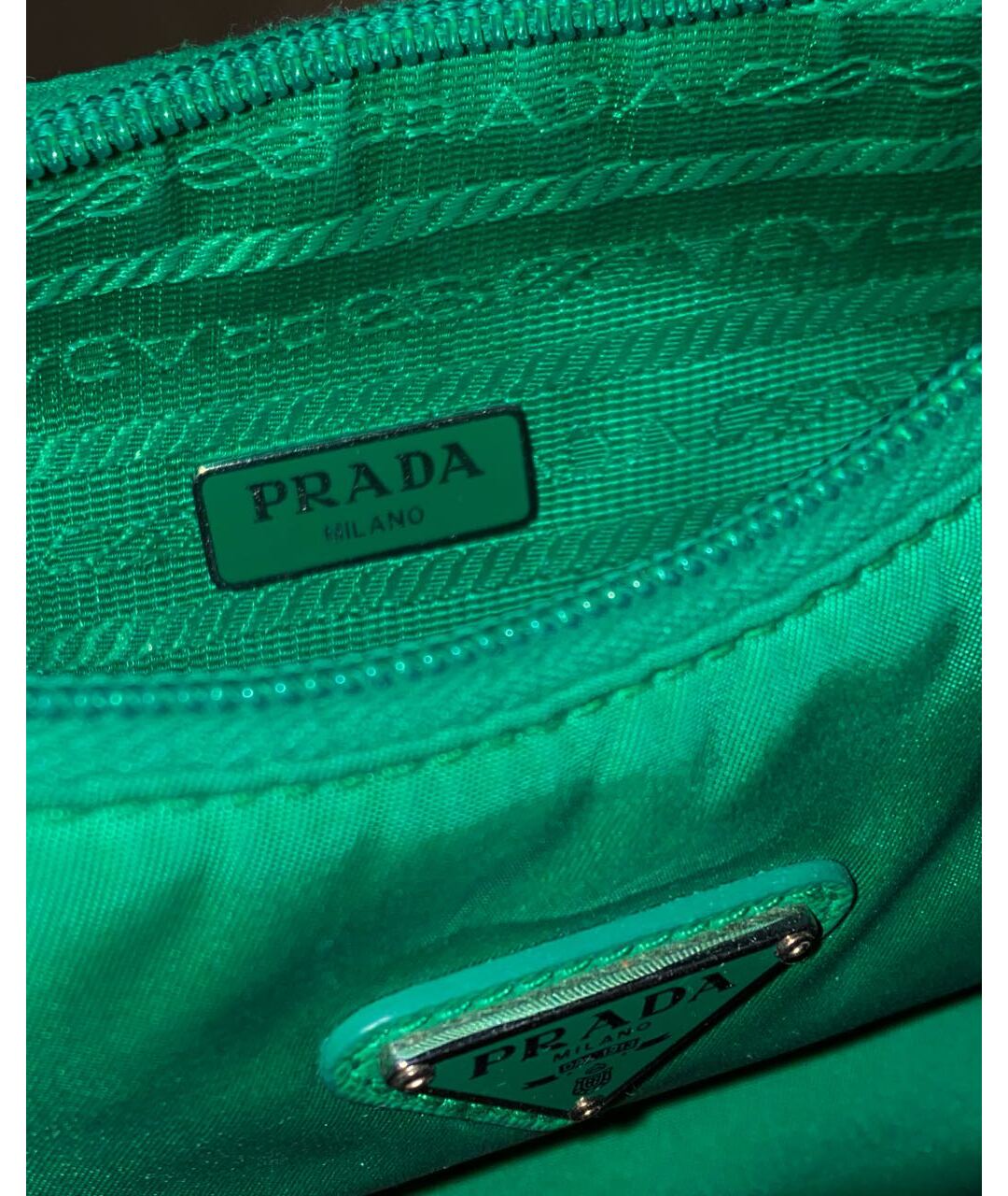 PRADA Зеленая сумка с короткими ручками, фото 2