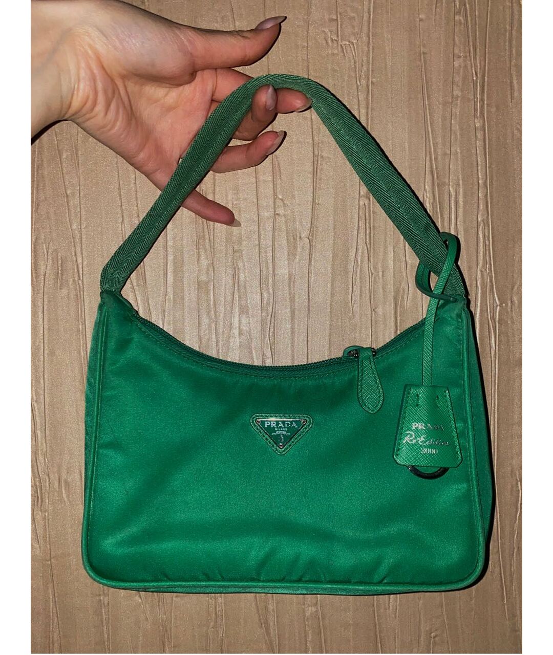 PRADA Зеленая сумка с короткими ручками, фото 3