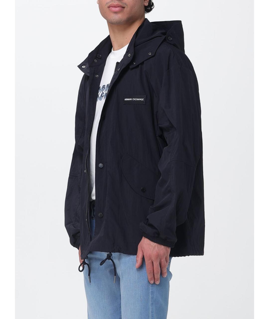 ARMANI EXCHANGE Темно-синяя полиамидовая куртка, фото 3