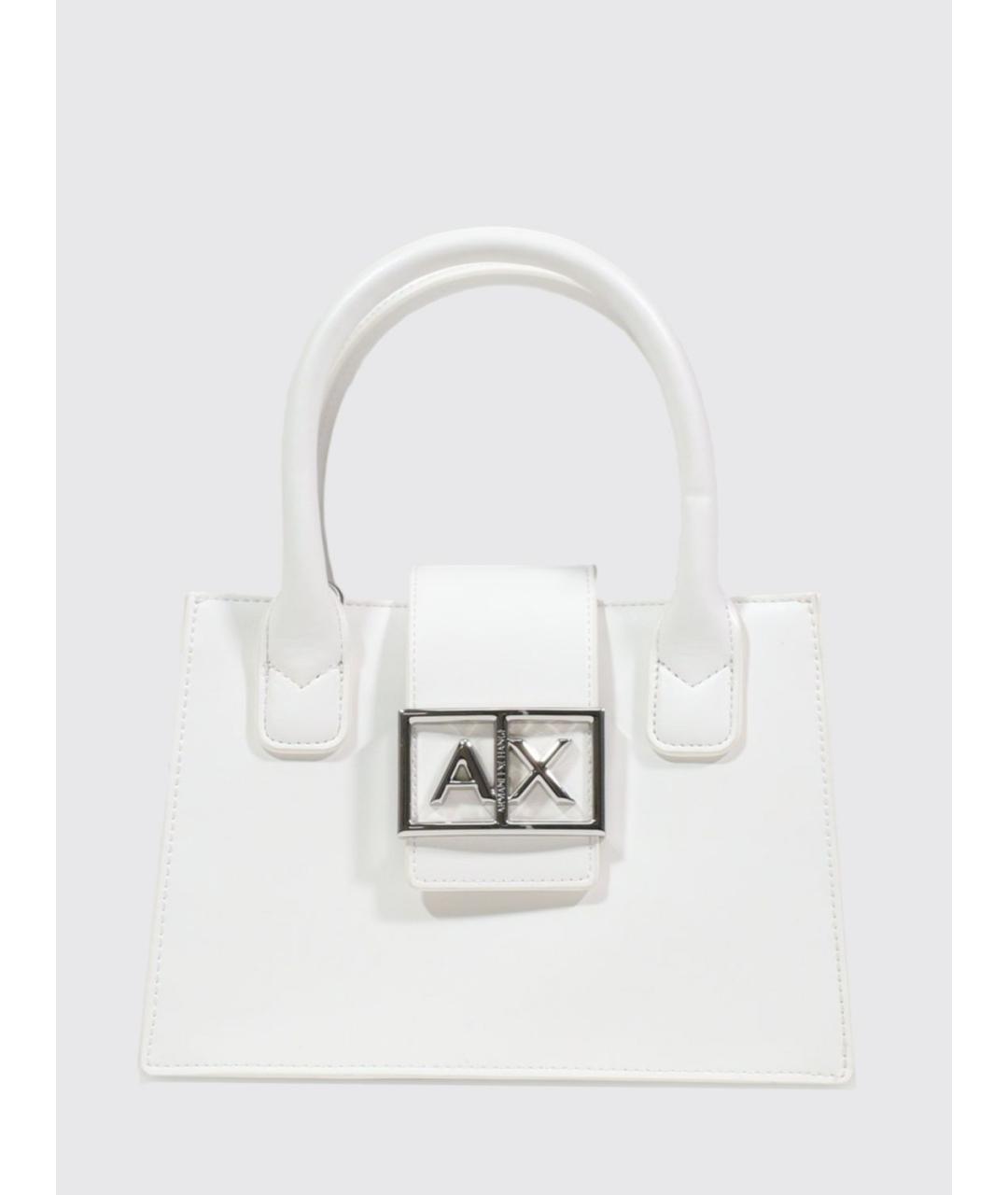 ARMANI EXCHANGE Белая сумка с короткими ручками из искусственной кожи, фото 6