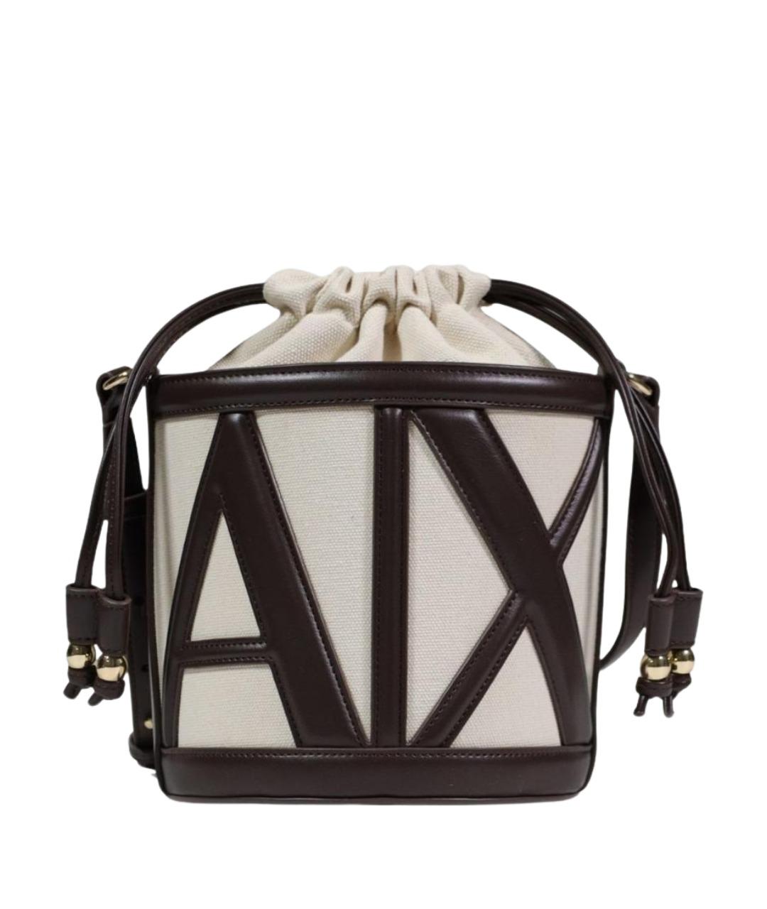 ARMANI EXCHANGE Коричневая хлопковая сумка через плечо, фото 1