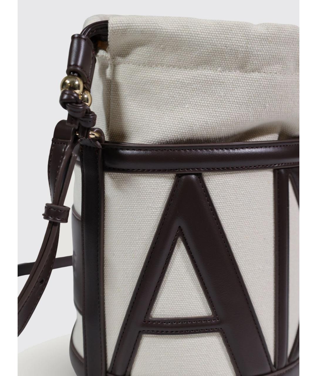 ARMANI EXCHANGE Коричневая хлопковая сумка через плечо, фото 3