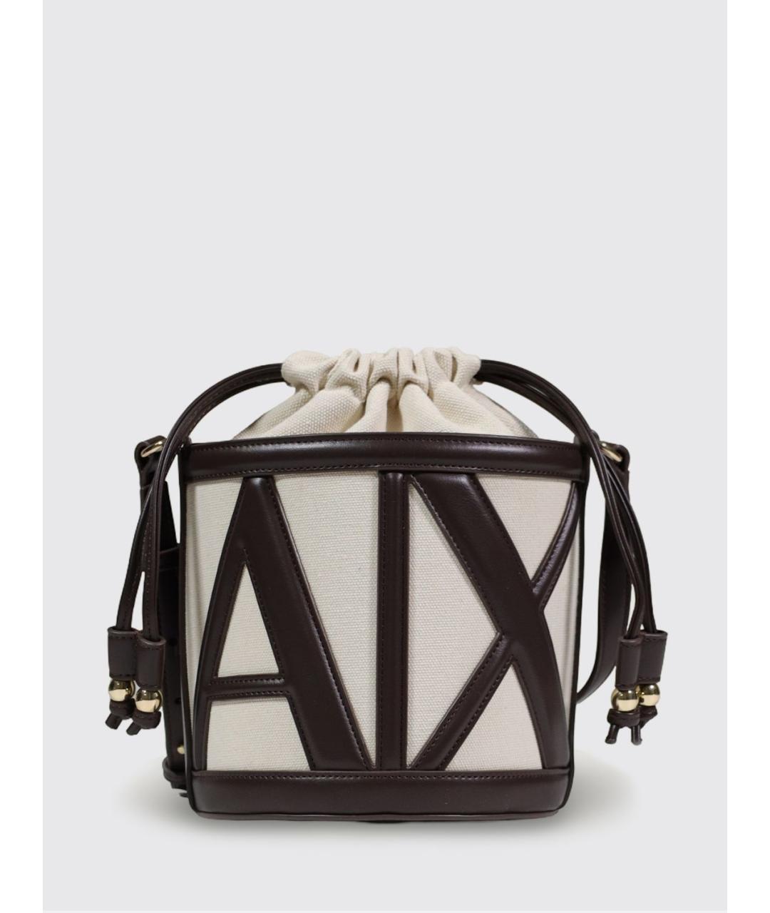 ARMANI EXCHANGE Коричневая хлопковая сумка через плечо, фото 5
