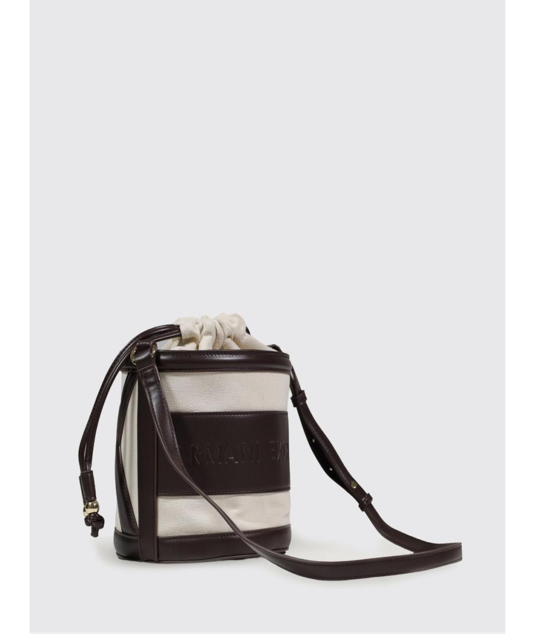 ARMANI EXCHANGE Коричневая хлопковая сумка через плечо, фото 2
