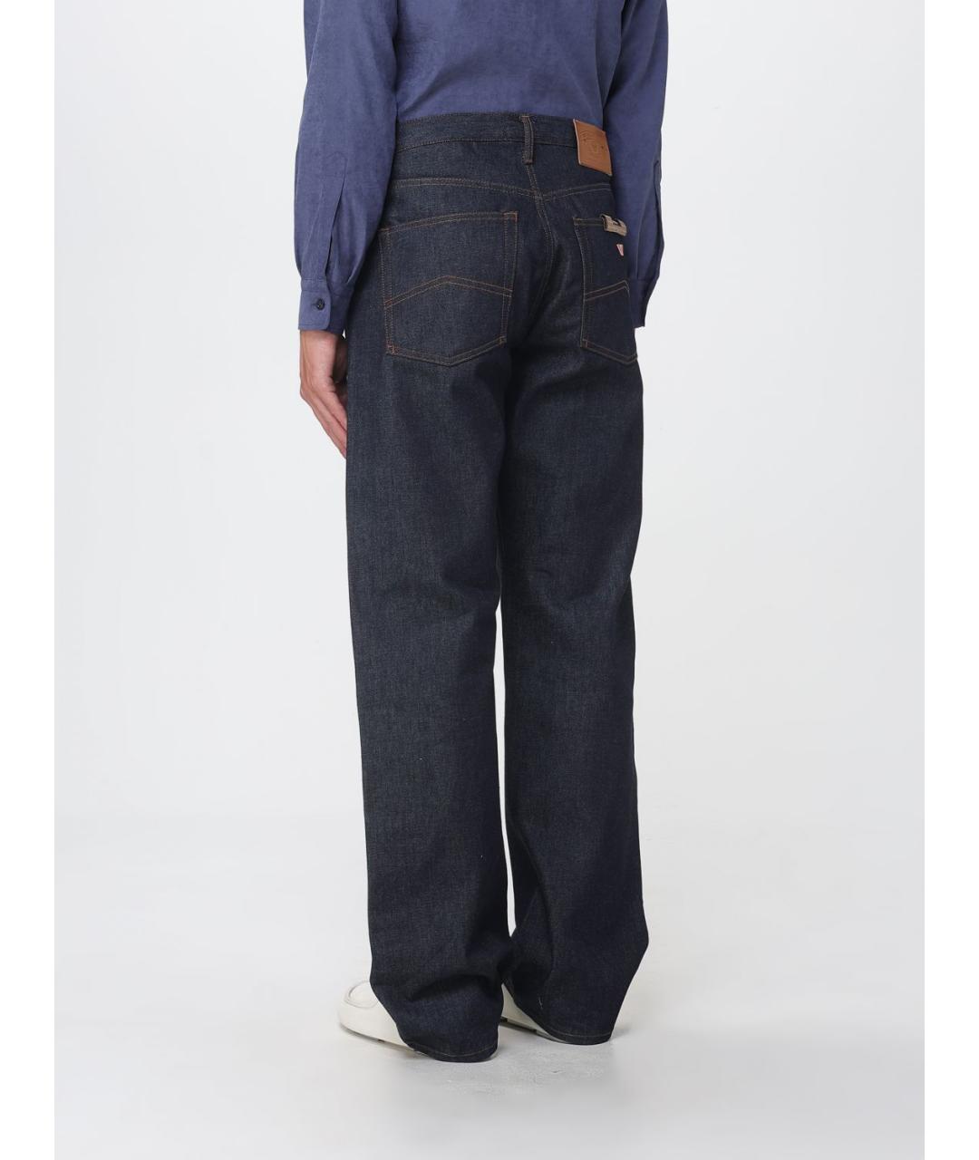 ARMANI JEANS Синие хлопковые прямые джинсы, фото 2