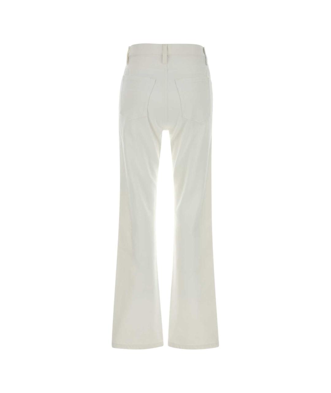 JIL SANDER Белые хлопковые прямые джинсы, фото 2