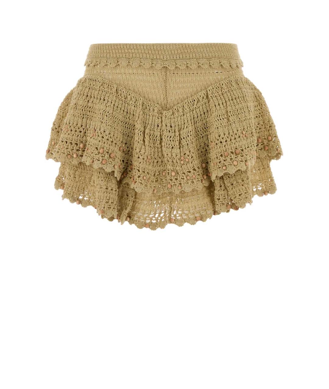 ISABEL MARANT Бежевая хлопковая юбка мини, фото 1