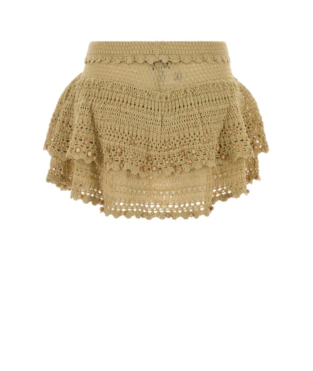 ISABEL MARANT Бежевая хлопковая юбка мини, фото 2