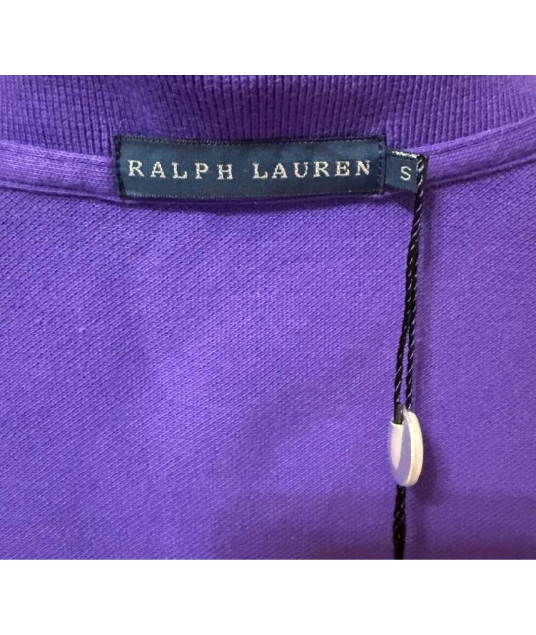 RALPH LAUREN Фиолетовое хлопковое повседневное платье, фото 6