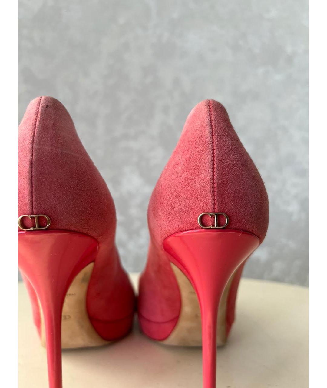 CHRISTIAN DIOR Красные замшевые туфли, фото 5