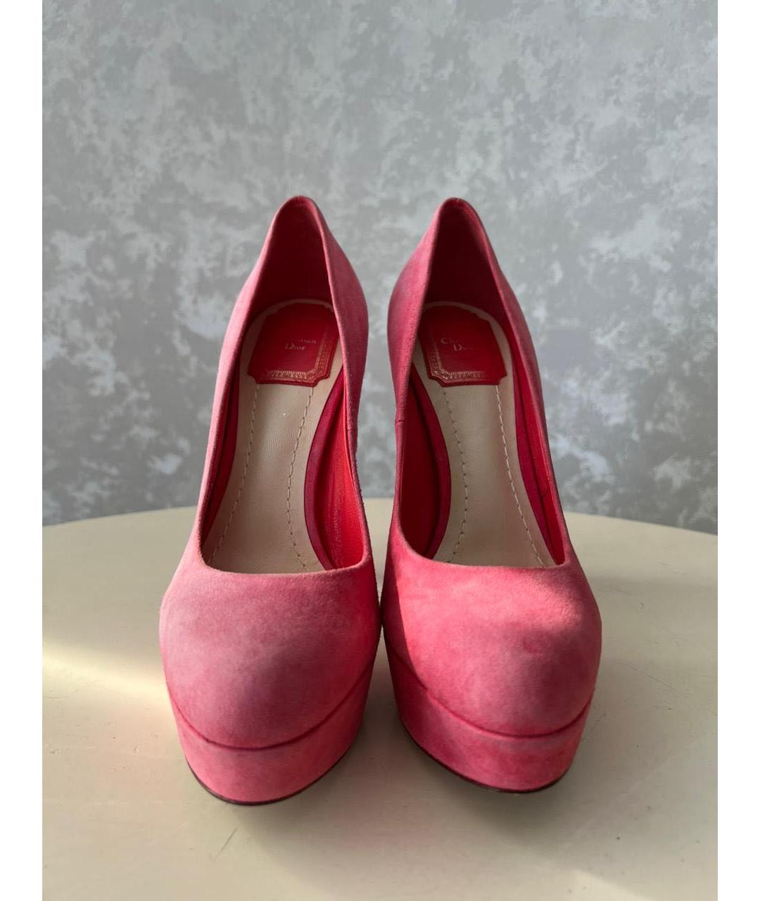 CHRISTIAN DIOR Розовые замшевые туфли, фото 2