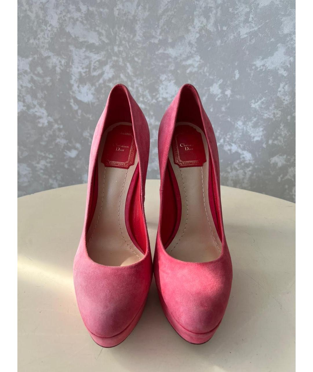 CHRISTIAN DIOR Розовые замшевые туфли, фото 5