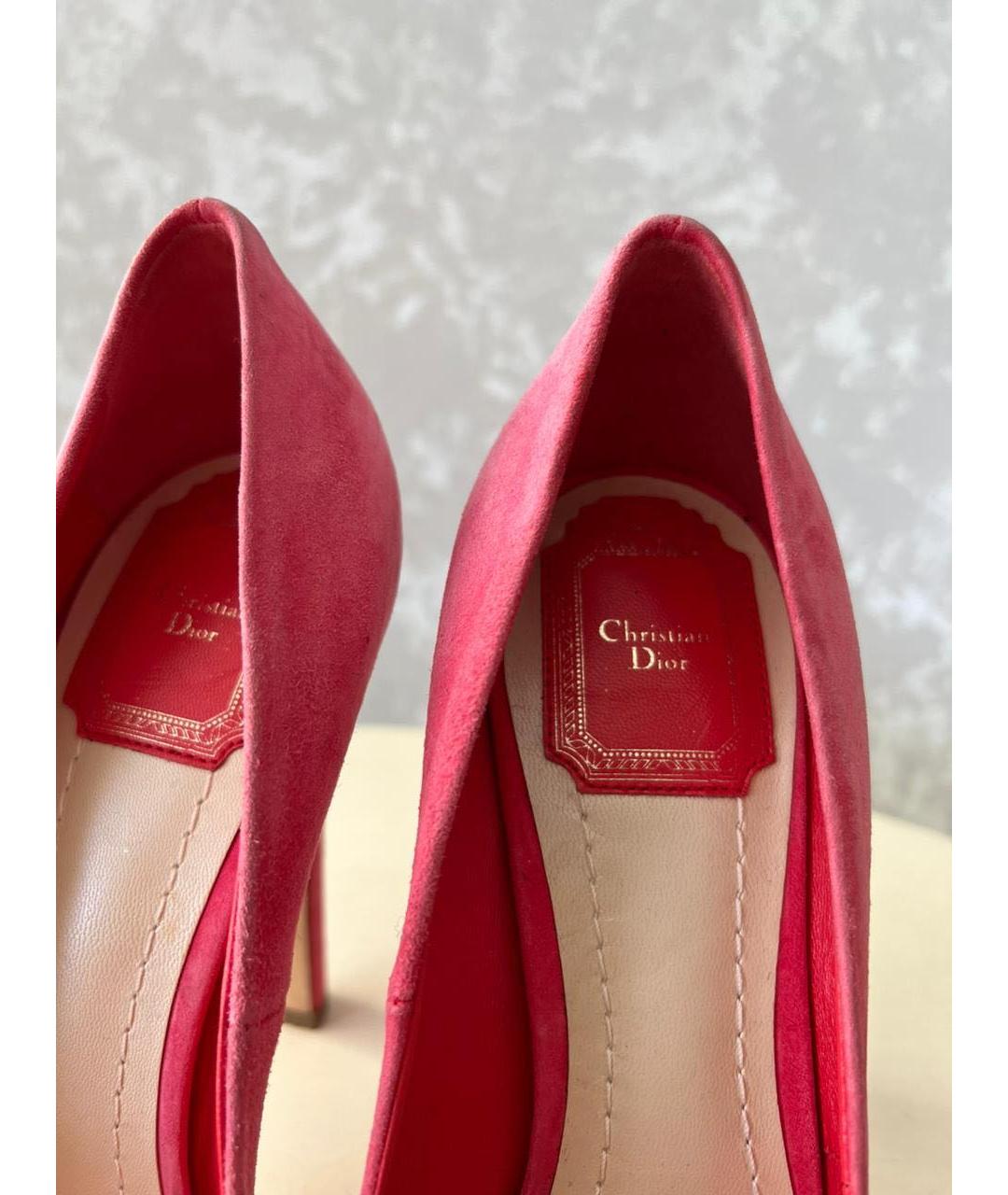 CHRISTIAN DIOR Розовые замшевые туфли, фото 3