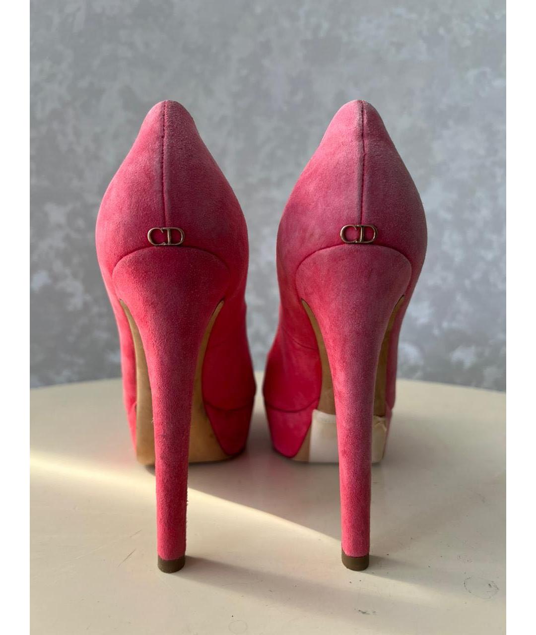 CHRISTIAN DIOR Розовые замшевые туфли, фото 7