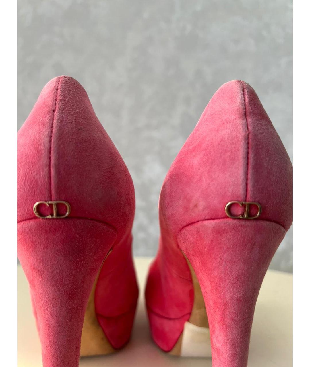 CHRISTIAN DIOR Розовые замшевые туфли, фото 8