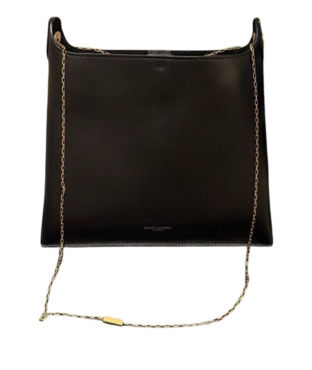 SAINT LAURENT Черная кожаная сумка тоут, фото 1