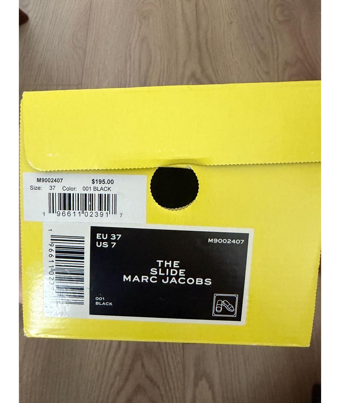 MARC JACOBS Черные шлепанцы, фото 5