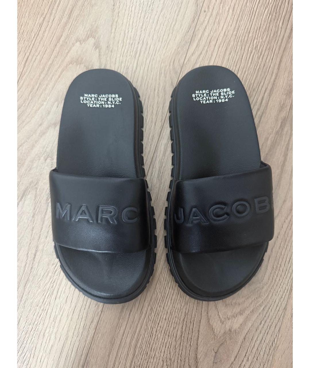 MARC JACOBS Черные шлепанцы, фото 2