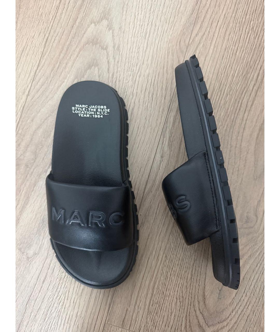 MARC JACOBS Черные шлепанцы, фото 4
