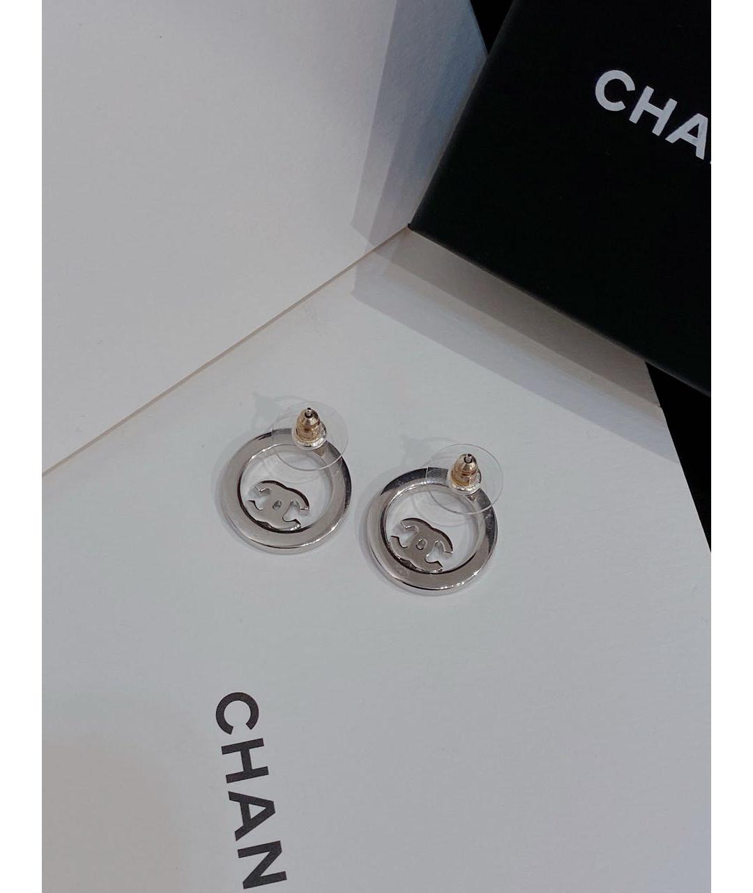CHANEL Серебряные серьги, фото 5
