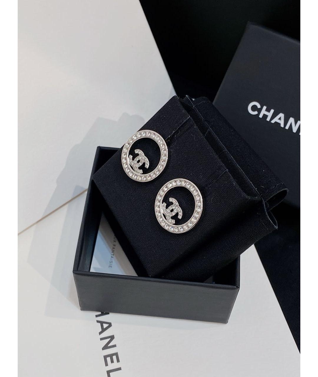 CHANEL Серебряные серьги, фото 4