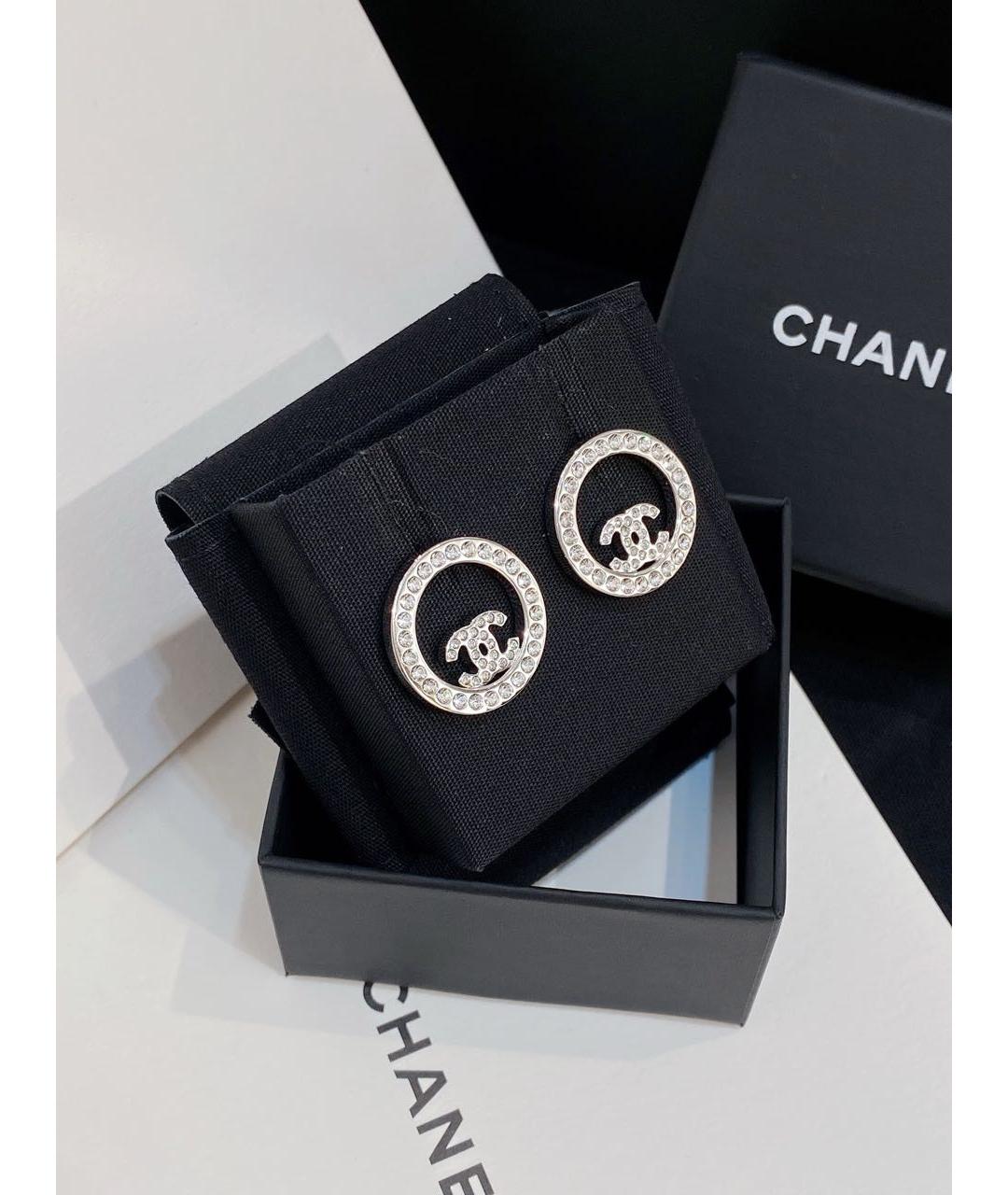 CHANEL Серебряные серьги, фото 3