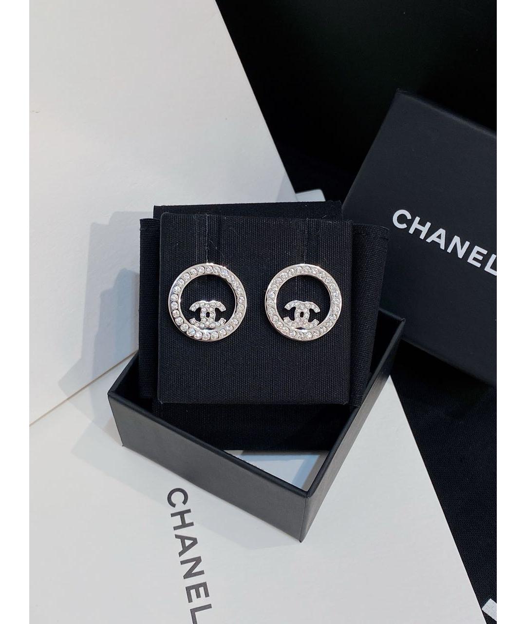 CHANEL Серебряные серьги, фото 2