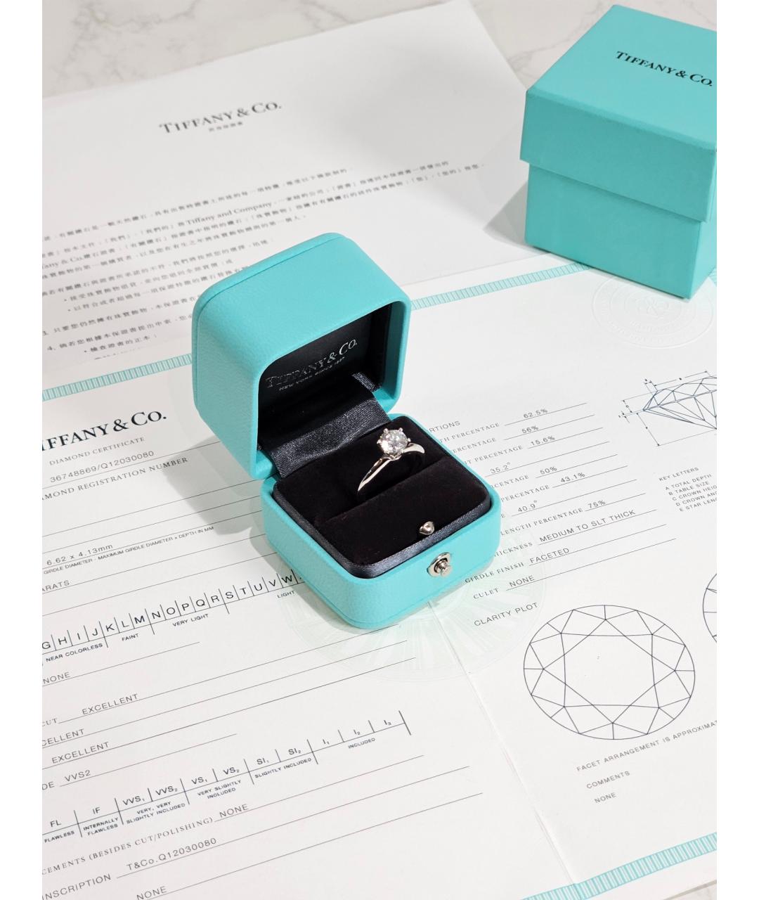 TIFFANY&CO Серебряное платиновое кольцо, фото 2