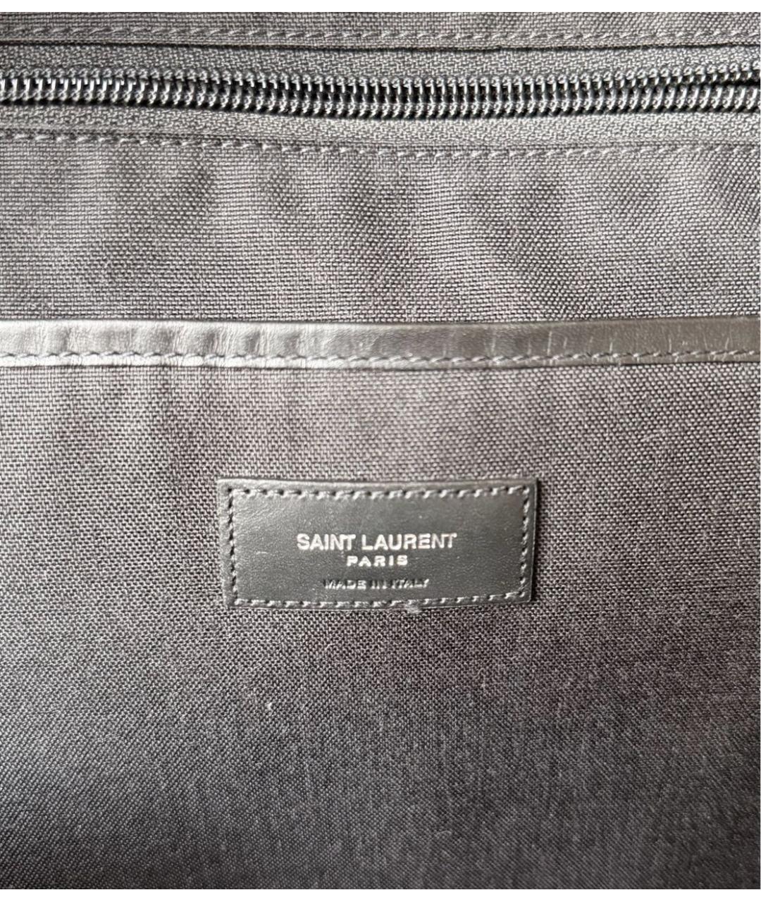 SAINT LAURENT Зеленый тканевый рюкзак, фото 4
