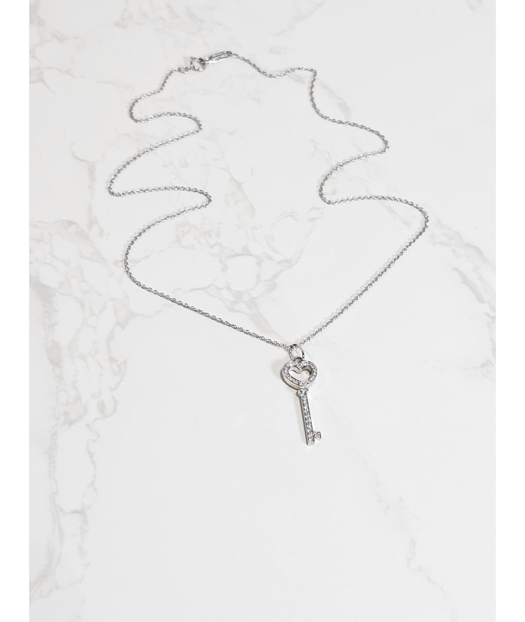 TIFFANY&CO Серебряное платиновое колье, фото 3