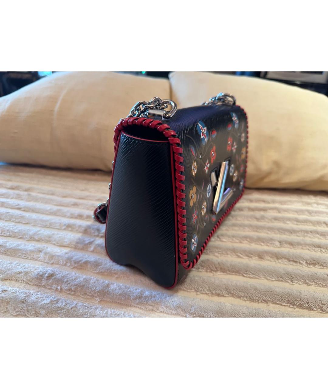 LOUIS VUITTON Черная кожаная сумка через плечо, фото 2