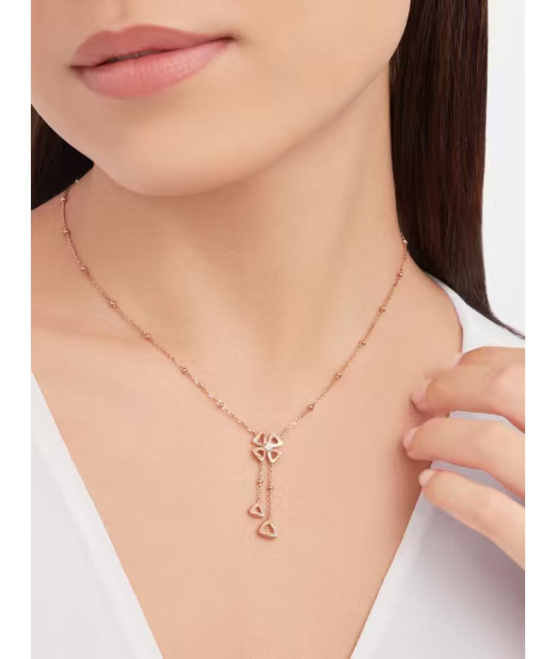 BVLGARI Золотое колье из розового золота, фото 4