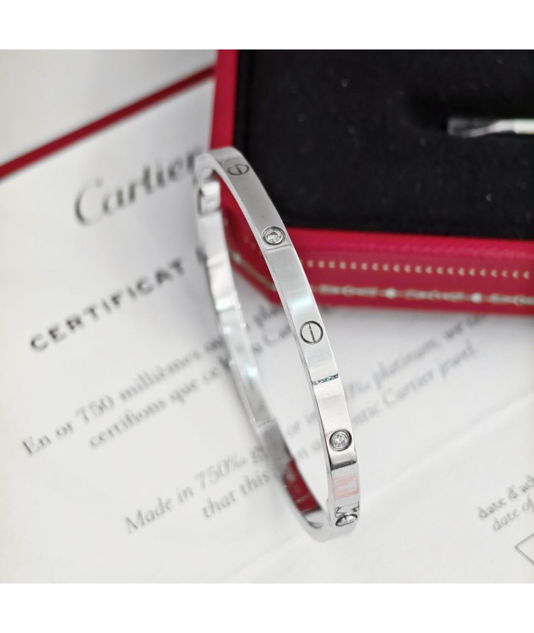 CARTIER Серебряный браслет из белого золота, фото 7