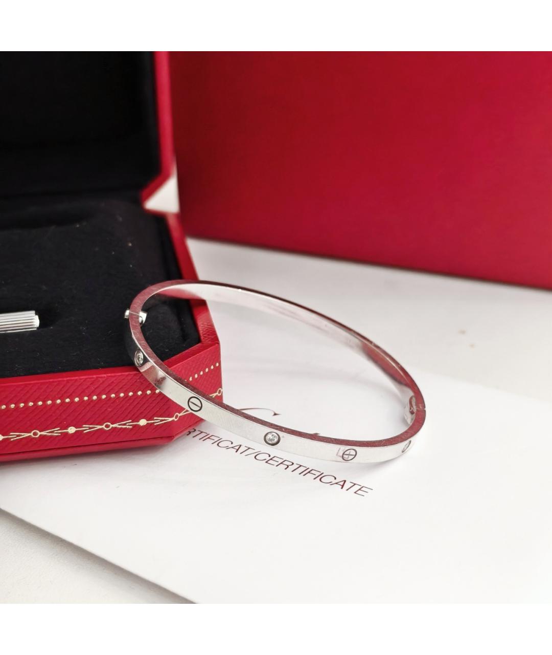 CARTIER Серебряный браслет из белого золота, фото 4
