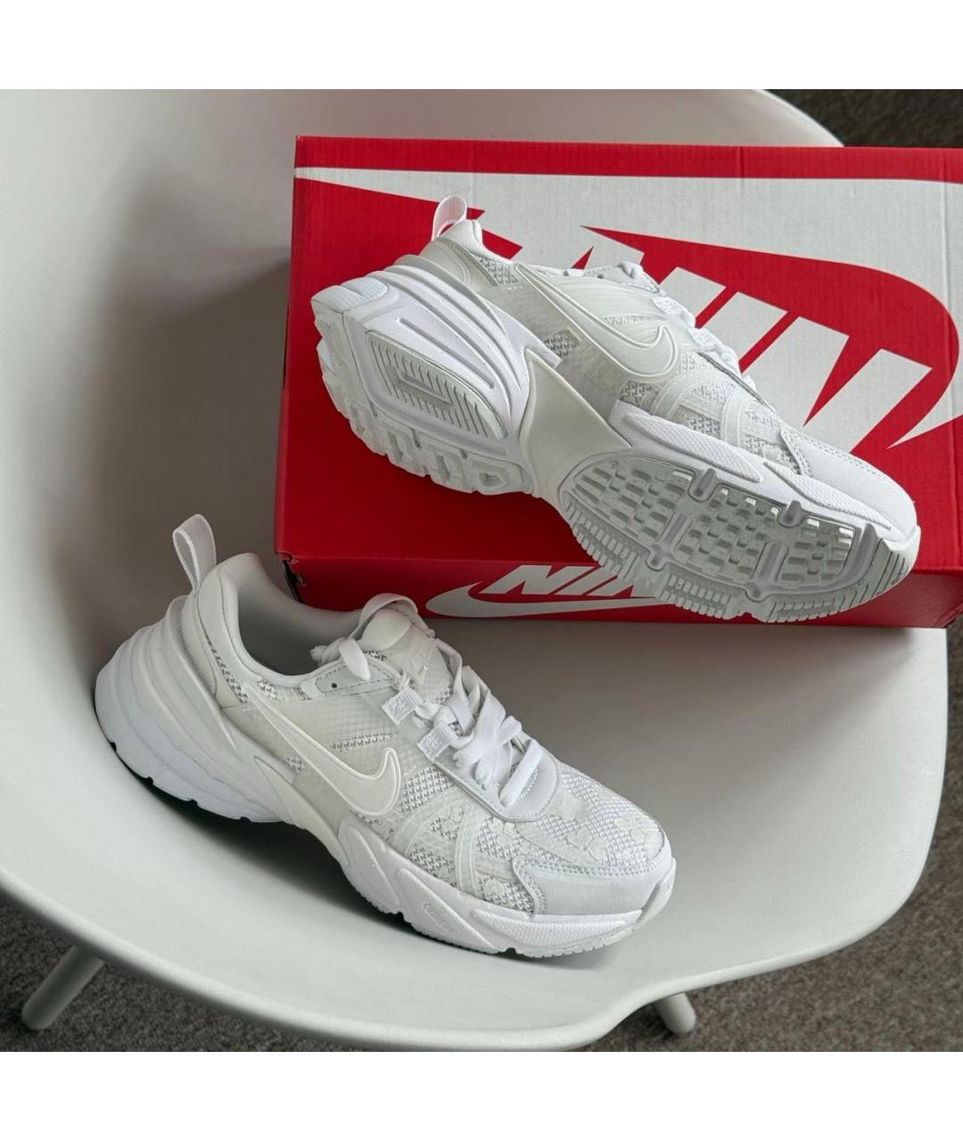 NIKE Белые текстильные кроссовки, фото 5